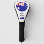Australische Flagge und Mit Monogramm Golf Clubs Golf Headcover (Vorderseite)
