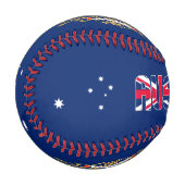 Australische Flagge und Wappen Patriotisch Baseball (Vorderseite Links)