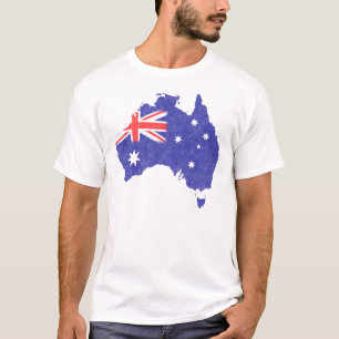 Australische Flagge Vintag beängstigend T-Shirt