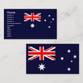 Australische Flagge Visitenkarte (Vorne/Hinten)