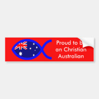 Australische Flaggen-christliches Fisch-Symbol