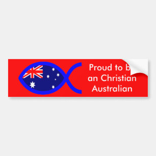 Australische Flaggen-christliches Fisch-Symbol Autoaufkleber