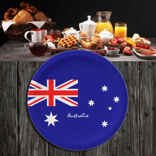 australische Flaggen-Party-Teller, Sport- /Rugby-F Pappteller