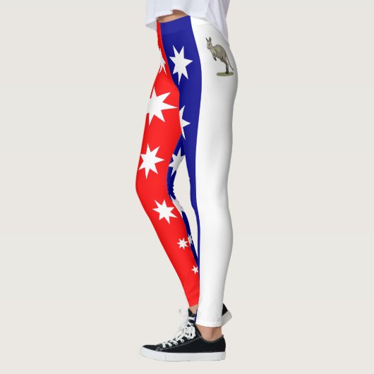 Australische Flaggenfarben ~Kangaroo ~ Einzigartig Leggings (Links)