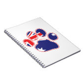 Australische Flaggenpaw Print Notizblock (Rechte Seite)
