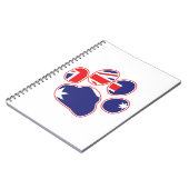Australische Flaggenpaw Print Notizblock (Linke Seite)
