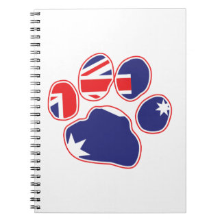 Australische Flaggenpaw Print Notizblock