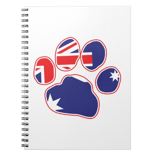 Australische Flaggenpaw Print Notizblock (Vorderseite)