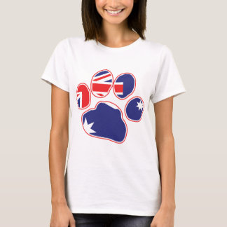 Australische Flaggenpaw Print T-Shirt