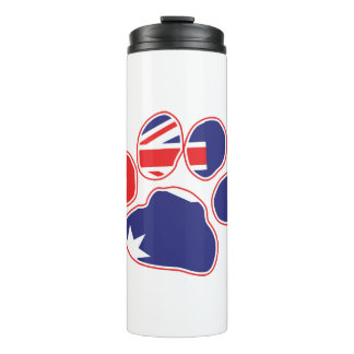 Australische Flaggenpaw Print Thermosbecher