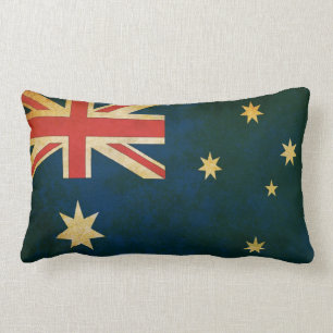 Australische FlaggeVintages Grunge-Artthrow-Kissen Lendenkissen