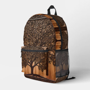 Australische Flora: Das Wattle-Baum-Holz-Druck, Bedruckter Rucksack