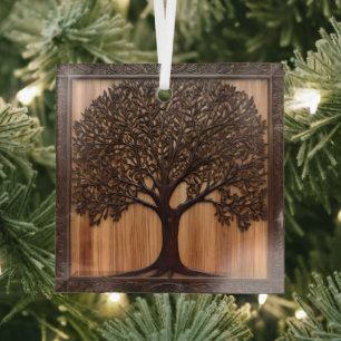 Australische Flora: The Wattle Tree Wood Print, Ornament Aus Glas