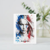 Australische Frauen der Welt Abstrakt Postkarte (Stehend Vorderseite)