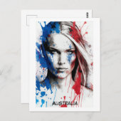 Australische Frauen der Welt Abstrakt Postkarte (Vorne/Hinten)