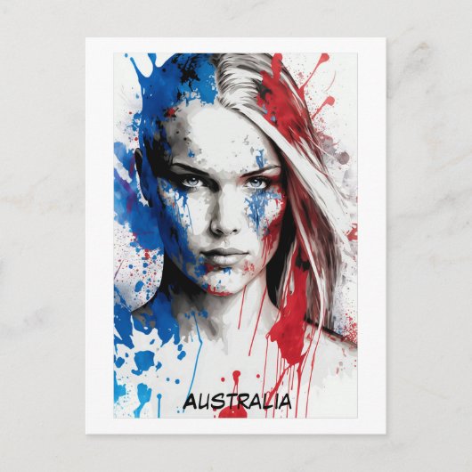 Australische Frauen der Welt Abstrakt Postkarte (Vorderseite)