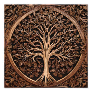 Australische Freuden: Waratah Tree Wood Print, Fotodruck