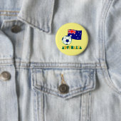 Australische Fußballball und Flagge 1 Button (Beispiel)