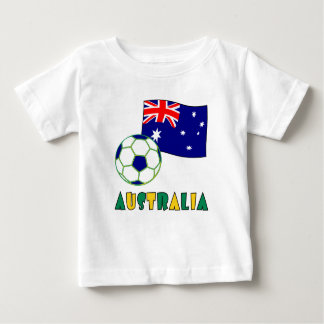 Australische Fußballball und Flagge Baby T-shirt