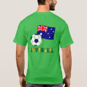 Australische Fußballball und Flagge T-Shirt (Rückseite)
