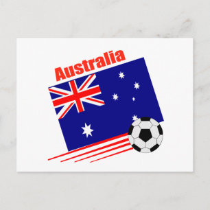 Australische Fußballmannschaft Postkarte