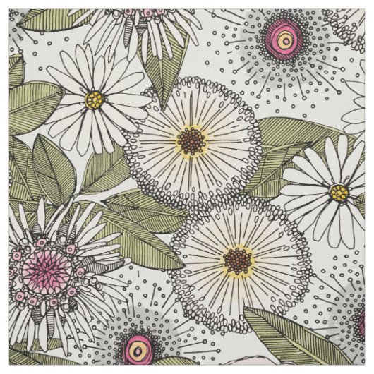 Australische Gartenkreide-Blumen Stoff (Muster)