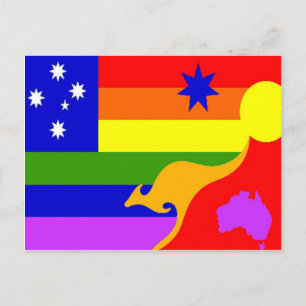 australische Gay Pride-Flagge Postkarte