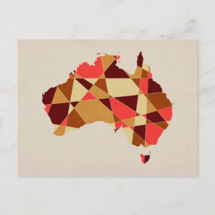 Australische Geometrische Retro-Karte Postkarte