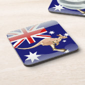 Australische glatte Flagge Getränkeuntersetzer (Linke Seite)