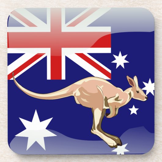 Australische glatte Flagge Getränkeuntersetzer (Vorderseite)