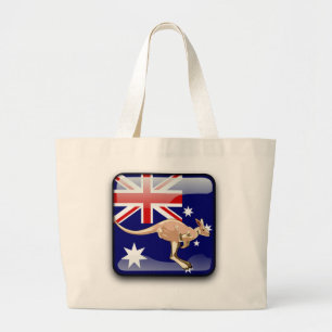 Australische glatte Flagge Jumbo Stoffbeutel