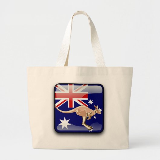 Australische glatte Flagge Jumbo Stoffbeutel (Vorne)