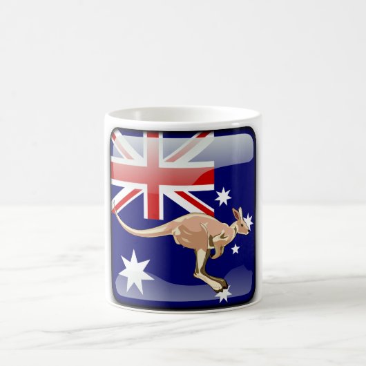Australische glatte Flagge Kaffeetasse (Mittel)
