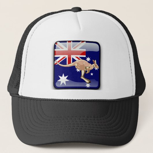 Australische glatte Flagge Truckerkappe (Vorderseite)
