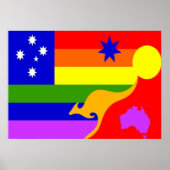Australische GLBT-Preisflagge Poster (Vorne)