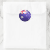 Australische Glossy Circle Flag Runder Aufkleber (Tasche)