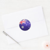 Australische Glossy Circle Flag Runder Aufkleber (Umschlag)