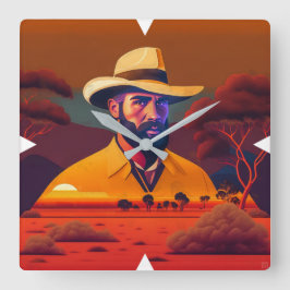 Australische Grazier Wall Clock Quadratische Wanduhr