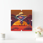 Australische Grazier Wall Clock Quadratische Wanduhr (Zuhause)