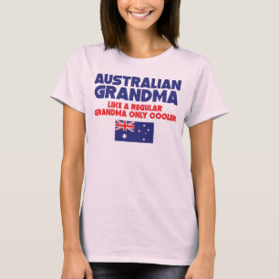 Australische Großmutter wie ein regelmäßiges T-Shirt