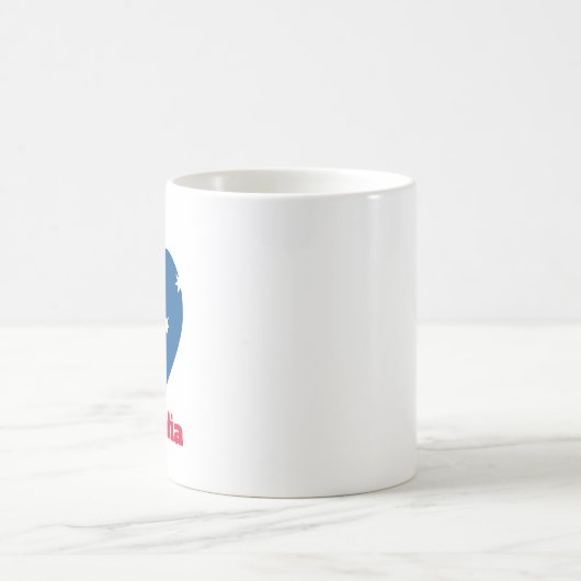 Australische Herzenflagge Kaffeetasse (Mittel)
