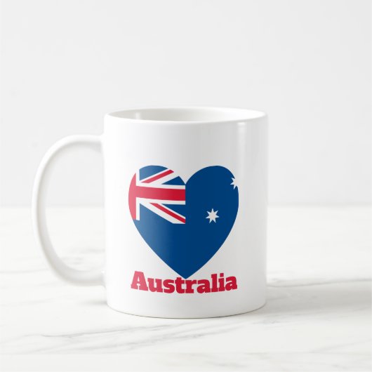 Australische Herzenflagge Kaffeetasse (Links)
