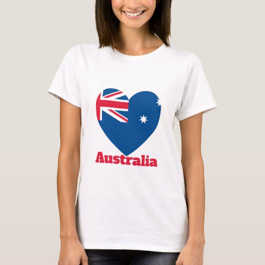Australische Herzenflagge T-Shirt (Vorderseite)