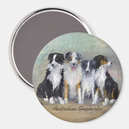 Australische Hirten - Pirate & Daughters Magnet (Vorderseite/Rückseite)