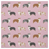 Australische Hirtenhunde staubig pink Stoff (Muster)