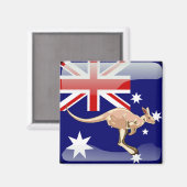 Australische Hochglanzflagge Magnet (Vorderseite/Rückseite)