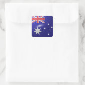 Australische Hochglanzflagge Quadratischer Aufkleber (Tasche)
