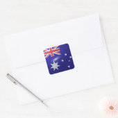 Australische Hochglanzflagge Quadratischer Aufkleber (Umschlag)