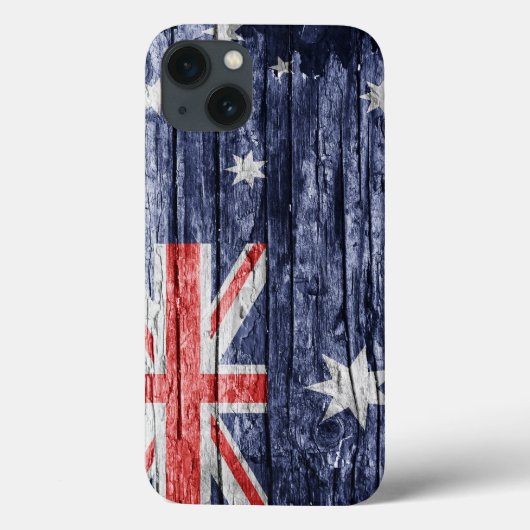 Australische Holzflagge Case-Mate iPhone Hülle (Rückseite)