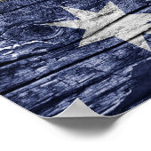 Australische Holzflagge Poster (Ecke)